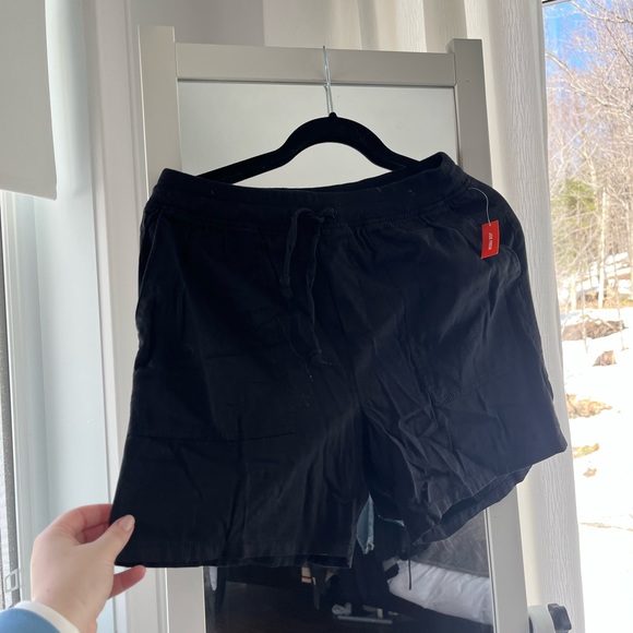 NWT Never Worn Joe Fresh Black Tie Adjustable Shorts - Picture 2 of 5